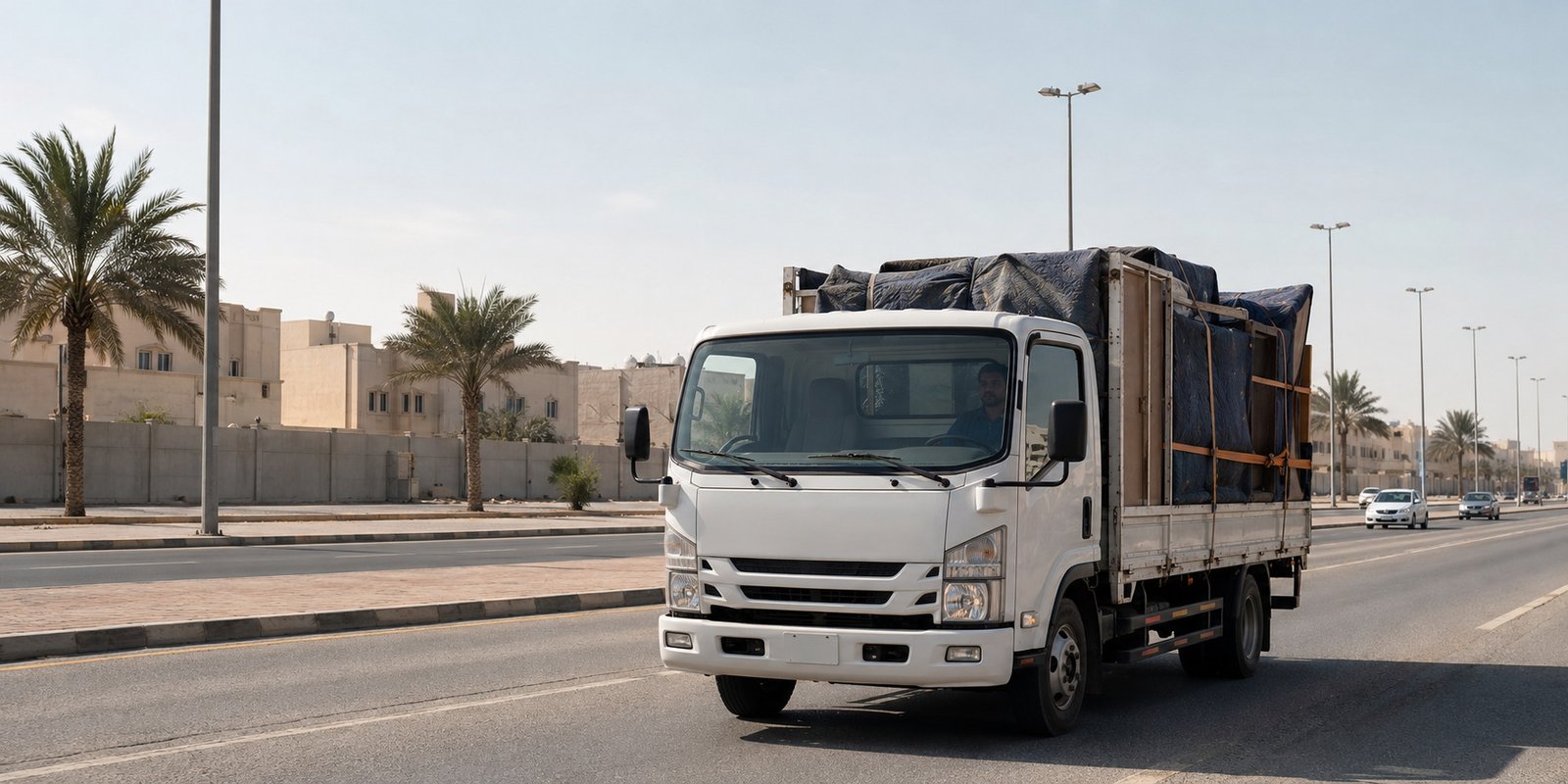 Moving truck travelling in the Eastern Province